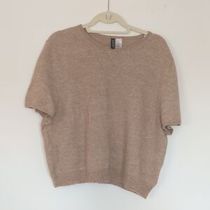 Women's Tan T-shirt Sweater